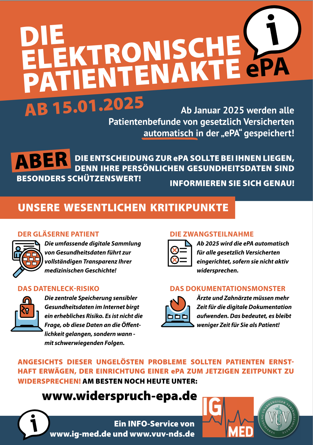 Mehr über den Artikel erfahren ePa-Infoplakat für Praxen dunkel