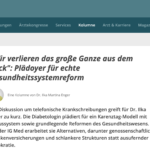 Kolumne: „Wir verlieren das große Ganze aus dem Blick“ Dr. Ilka M. Enger